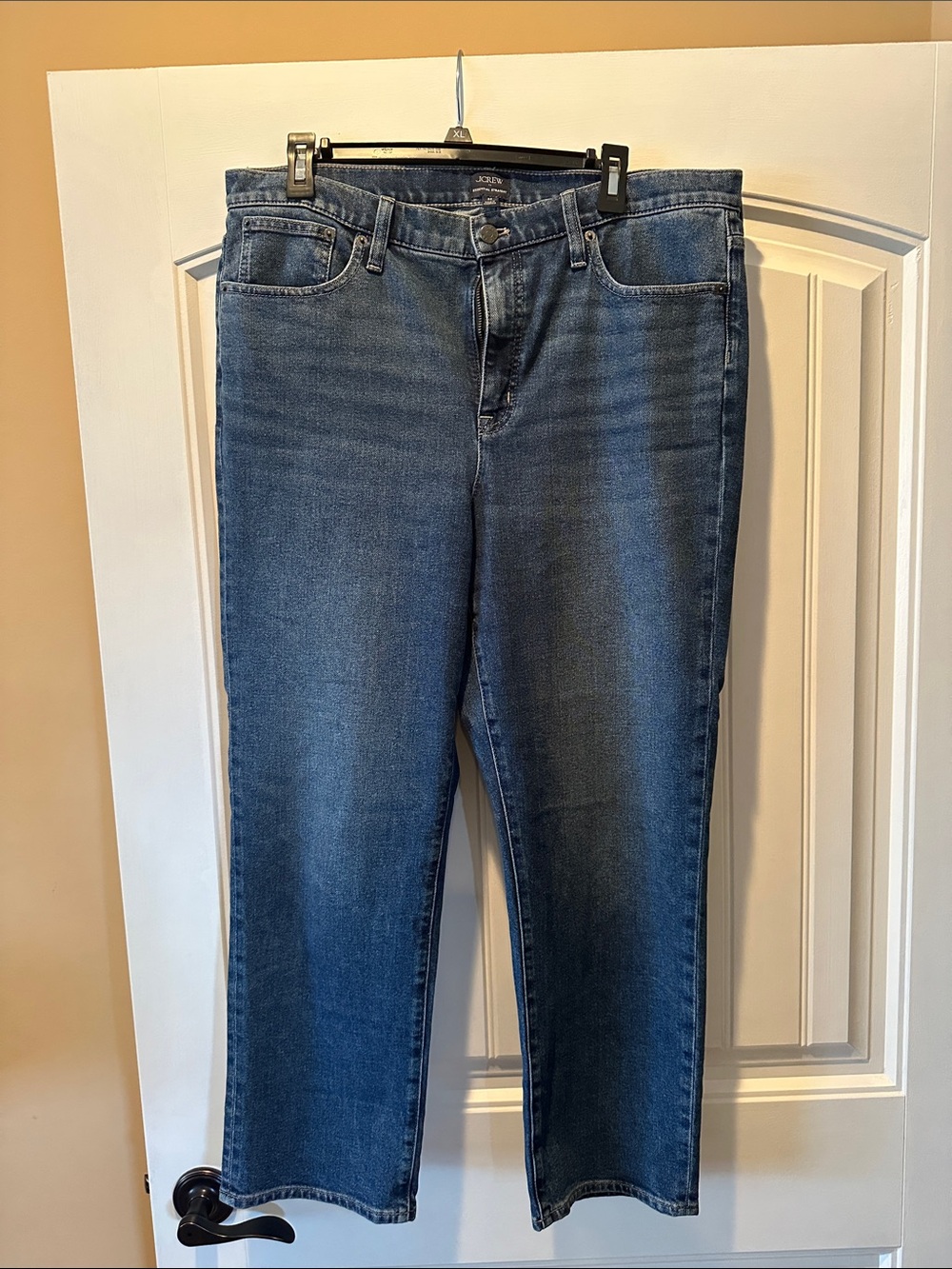 J. Crew Women's Cropped Straight-Leg Jeans in Medium Blue